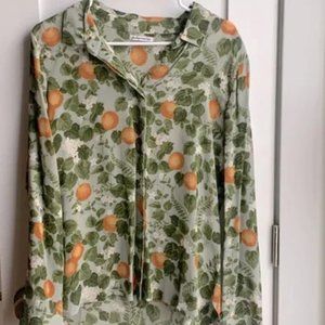 Reformation Orange Grove Blouse (XS)